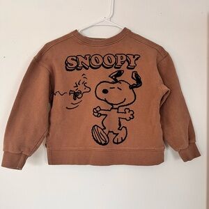 Brown Snoopy Zara X Peanut Sweatshirt